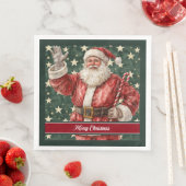 サンタクロースモダンウォーターカラーホリデーナプキンズ (インサイチュ)