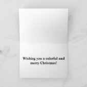 サンタクロースモダンネオン数々のカラー写真コラージュ カード (内部)