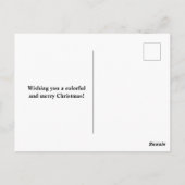 サンタクロースモダンネオン数々のカラー写真コラージュ ポストカード (裏面)