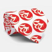 サンタクロースモノグラムクレストメンズタイ ネクタイ (ロール)