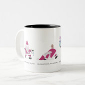 サンタクロースヨガホリデージンルクリスマスめい想 ツートーンマグカップ (正面左)