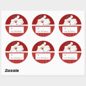 サンタクロースラウンドホリデークリスマスラベルシール ラウンドシール (シート)
