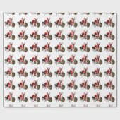 サンタクロースラブズ(犬)ドーベルマン・ピンシェル ラッピングペーパー (フラット)