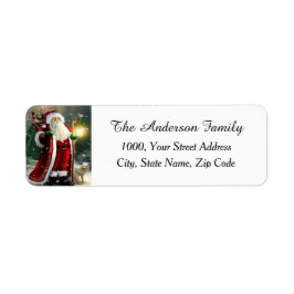 サンタクロースランタン差出人住所ラベル ラベル