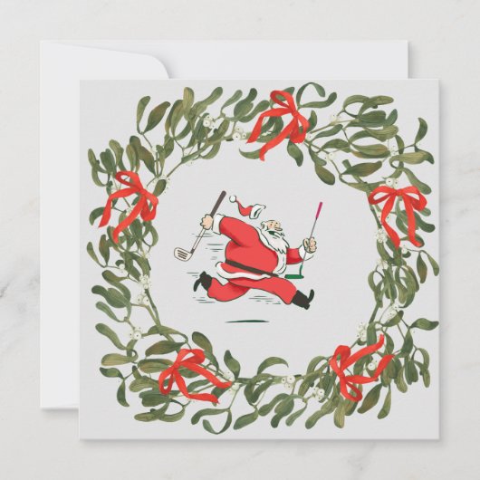 サンタクロースランニングゴルフ付きゴルフクリスマス (正面)
