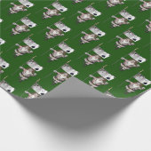 サンタクロースラ遊ブズトランプのポーカー ラッピングペーパー (角)