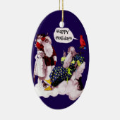 サンタクロースリトルエンジェル&メルリンクリスマスパーティー セラミックオーナメント (右)