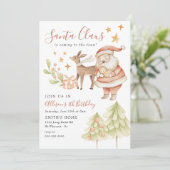 サンタクロースルドルフキッズホリデーバースデーパーティー 招待状 (スタンド正面)