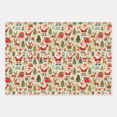 サンタクロースルドルフザレッドノーズトナカイ応援 ラッピングペーパーシート (正面3)