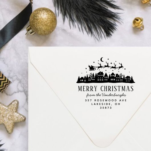 サンタクロースレイトインデアカスタム差出人住所 ラバースタンプ