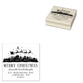 サンタクロースレイトインデアカスタム差出人住所 ラバースタンプ (押印)