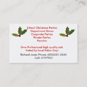 サンタクロースレンタアサンタ 名刺 (裏面)