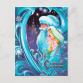 サンタクロースロシアのヴィンテージファンタジー新年 ポストカード (正面)