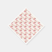 サンタクロースワードクラウドホータイポグラフィレッドホワイト スタンダードカクテルナプキン (角)