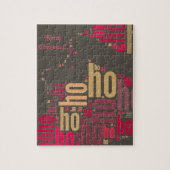 サンタクロースワードクラウドホーホホホ ジグソーパズル (縦)