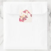 サンタクロースワードクラウドホーホホホ スクエアシール (バッグ)