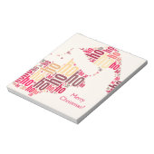 サンタクロースワードクラウドホーホホホ ノートパッド (回転)