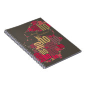 サンタクロースワードクラウドホーホホホ ノートブック (右側)