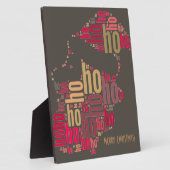 サンタクロースワードクラウドホーホホホ フォトプラーク (側面)