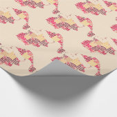 サンタクロースワードクラウドホーホホホ ラッピングペーパー (角)