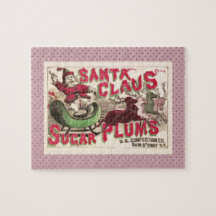 サンタクロースヴィンテージイラストレーションスリー ジグソーパズル