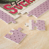 サンタクロースヴィンテージイラストレーションスリー ジグソーパズル (側面)