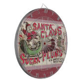 サンタクロースヴィンテージイラストレーションスリー ダーツボード (正面左)