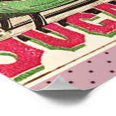 サンタクロースヴィンテージイラストレーションスリー ポスター (角)