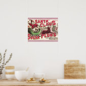 サンタクロースヴィンテージイラストレーションスリー ポスター (キッチン)