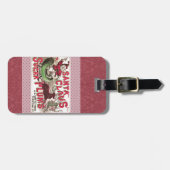 サンタクロースヴィンテージイラストレーションスリー ラゲッジタグ (正面横)