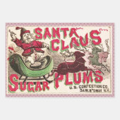 サンタクロースヴィンテージイラストレーションスリー ラッピングペーパーシート (正面)