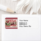 サンタクロースヴィンテージイラストレーションスリー ラベル (インサイチュ)