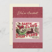 サンタクロースヴィンテージイラストレーションスリー 招待状 (正面/裏面)