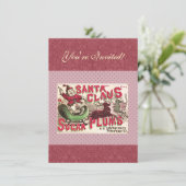 サンタクロースヴィンテージイラストレーションスリー 招待状 (スタンド正面)