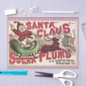 サンタクロースヴィンテージイラストレーションスリー 薄葉紙 (クラフト)