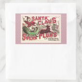 サンタクロースヴィンテージイラストレーションスリー 長方形シール (バッグ)
