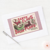 サンタクロースヴィンテージイラストレーションスリー 長方形シール (封筒)