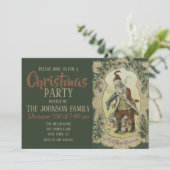 サンタクロースヴィンテージイラストレーション 招待状 (スタンド正面)