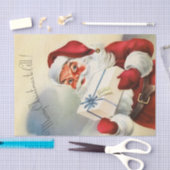 サンタクロースヴィンテージイラストレーション 薄葉紙 (クラフト)