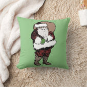 サンタクロースヴィンテージクリスマス装飾用クッション クッション (ブランケット)