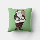 サンタクロースヴィンテージクリスマス装飾用クッション クッション (裏面)