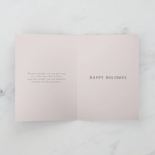 サンタクロースヴィンテージコテージシックホリデーカード シーズンカード (内部)