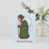サンタクロースヴィンテージスタイルポストカード シーズンポストカード (スタンド正面)