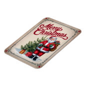 サンタクロースヴィンテージメリークリスマスマグネット マグネット (左側)