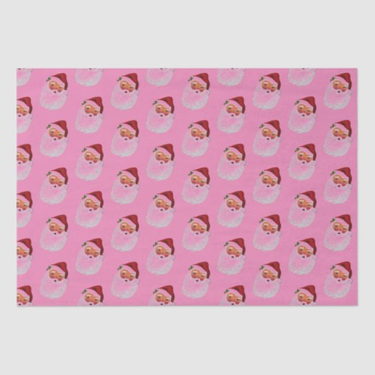 サンタクロースヴィンテージレトロクリスマスキュート魅力的 薄葉紙 (正面)