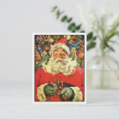 サンタクロースヴィンテージ付きポストカード シーズンポストカード (スタンド正面)