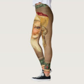 サンタクロースヴィンテージ女子レギンス レギンス (左)