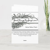 サンタクロースヴィンテージ詩，クリスマス，アールデコ シーズンカード (裏面)