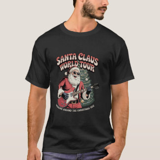 サンタクロース世界ツアーロッキングザのまわりにクリスマ Tシャツ