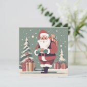 サンタクロース中世紀型モダンクリスマスパーティー 招待状 (スタンド正面)